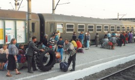 Na stacji w Białymstoku. 14 maja 1993 r. Fot. Jerzy...