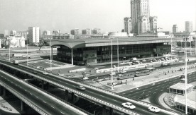 Dworzec Centralny w Warszawie. Widok od strony południowej. Rok 1985....