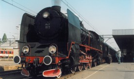 Parowóz Pt47-112 z pociągiem specjalnym z Wolsztyna do Poznania na...