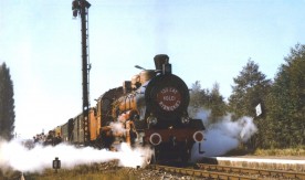 Parowóz Ok1-359 z pociągiem specjalnym z okazji 130-lecia Kolei Rybnickiej....