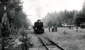 Parowóz Px29-1704 podczas zmiany czoła pociągu na stacji końcowej w...